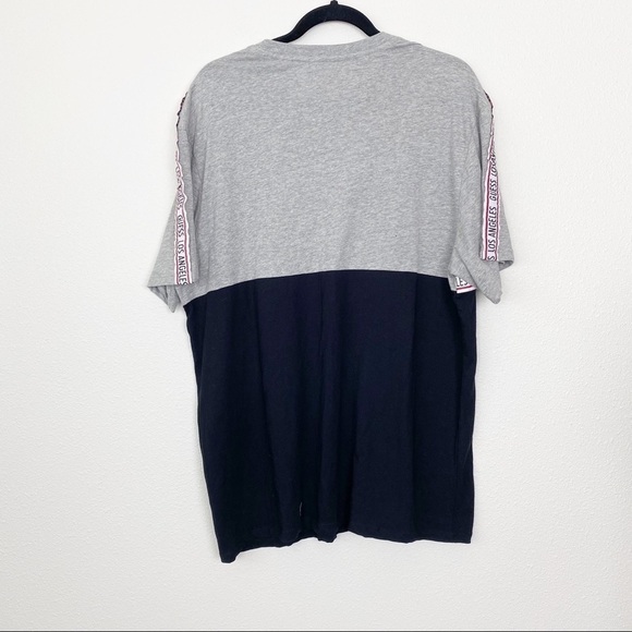 Guess Los Angeles Mens XL Gray Colorblock Short Sleeve Tee T-shirt - Picture 2 of 7